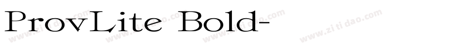 ProvLite Bold字体转换